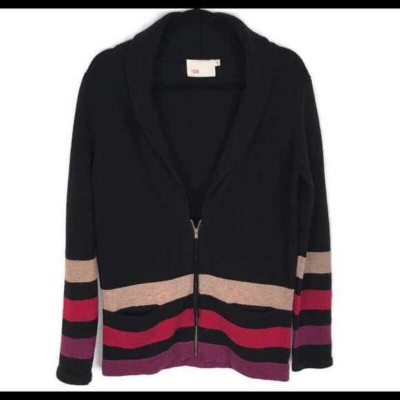 YOON cardigan sweater jacket Wool Cashmere with pockets Zipper Small - Picture 2 of 9